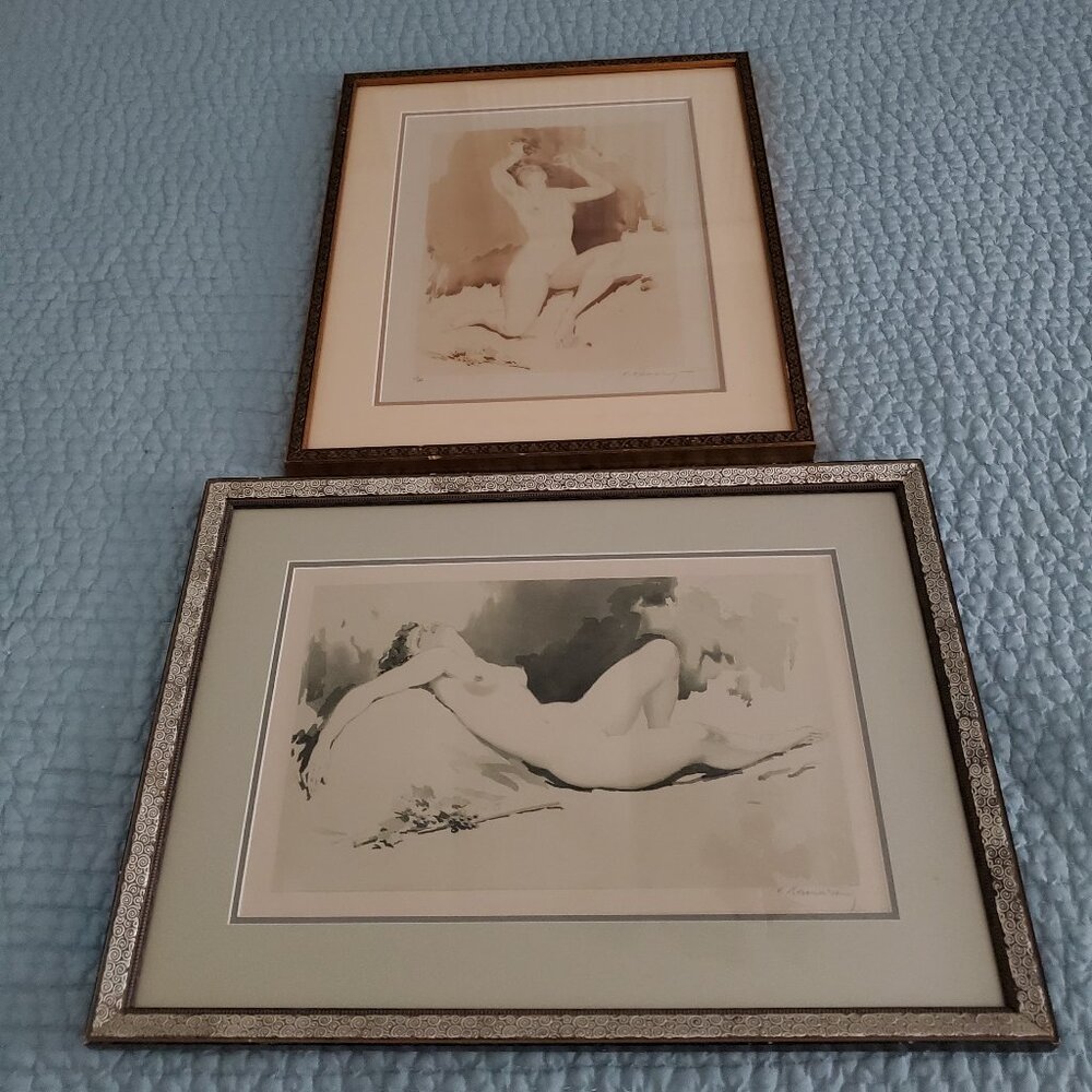 TASTEFUL PAIR VINTAGE NUDE PRINTS